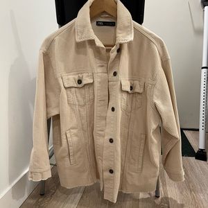 Zara corduroy jacket in beige